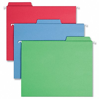 GRAINGER 64053 Folder Hanging Fast Tab Assortd PK18