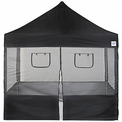 E-Z UP SPFM104TCBK Food Service Vendor Screen Wall Kit Blck