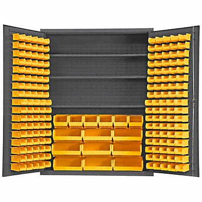 DURHAM MFG SSC1853SNL95 Bin Cabinet 78 x60 x24 Grey 185YellowBns
