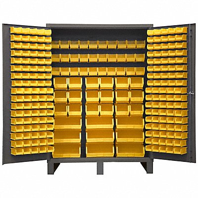 DURHAM MFG SSC22795 K4897 Bin Cabinet 84 x60 x24 Grey 227YellowBns