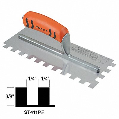 SUPERIOR TILE CUTTER INC. AND TOOLS ST411PF Trowel 11inL 4 1/2inW Carbon Steel