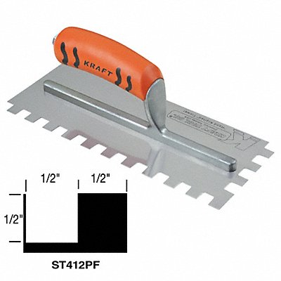 SUPERIOR TILE CUTTER INC. AND TOOLS ST412PF Trowel 11inL 4 1/2inW Carbon Steel