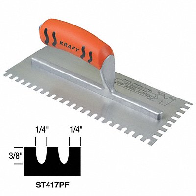 SUPERIOR TILE CUTTER INC. AND TOOLS ST417PF Trowel 11inL 4 1/2inW Carbon Steel