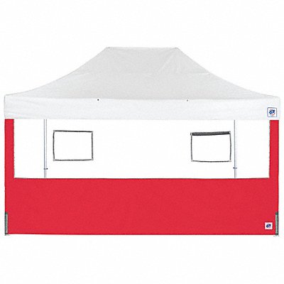E-Z UP SW3FB15FXTMC2WRD Food Booth Sidewall Red 15 ft W 15 ft H