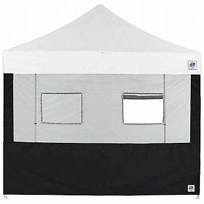 E-Z UP SW3FB8FXTMC2WBK Food Booth Sidewall Black 8 ft W 8 ft H