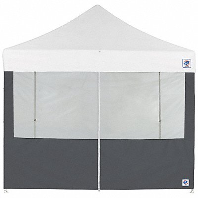 E-Z UP SW3FBFXTM10SG Food Booth Middle Zipper Sidewall Grey
