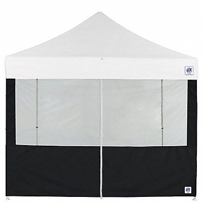 E-Z UP SW3FBFXTM8BK Food Booth Middle Zipper Sidewall Black