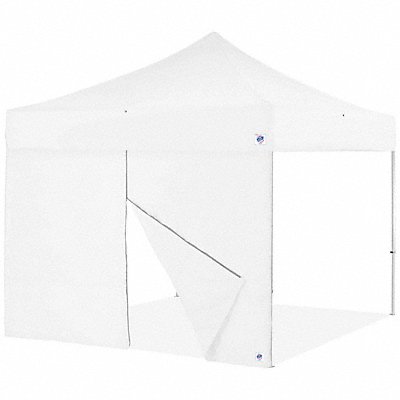E-Z UP SW3PRFBMTC13WH Food Booth Middle Zipper Sidewall White