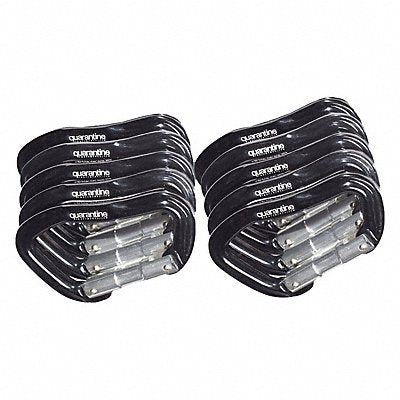 QUARANTINE RESTRAINTS QABCBL Carabiner Metal Black PK10