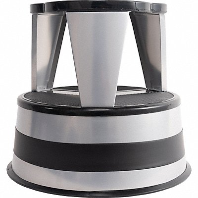 CRAMER 100101 Office Step Stool 14-1/2inH 350lb Silver
