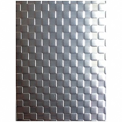 GRAINGER Squares304BA16Gx48x120 Silver Stainless Steel 48 in Overall W