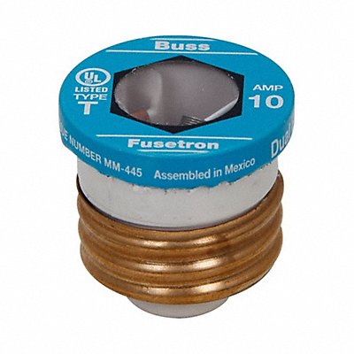 BUSSMANN T614 Plug Fuse T Series 6-1/4A PK4