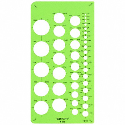 WESTCOTT T800 Stencil/Drawing Template Circle Arrw PVC