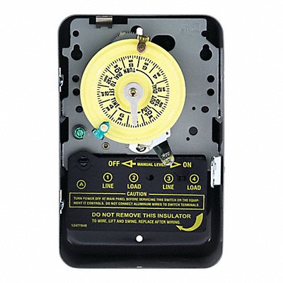 INTERMATIC T104 Electromechanical Timer 24 hr Grey Metal