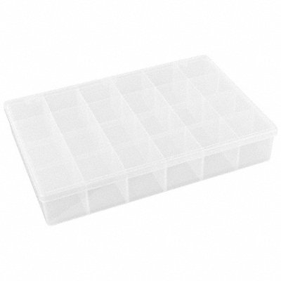 FLAMBEAU T824 K4969 Compartment Box Snap Clear 2 5/16 in