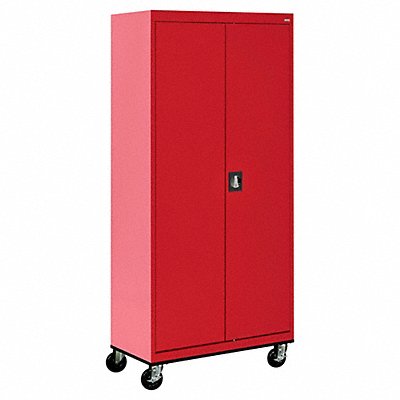 SANDUSKY TA4R36247201 Mobile Storage Cabinet Red 200 lb