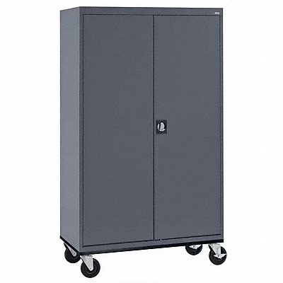SANDUSKY TA4R46247202 E2314 Storage Cabinet 78 x46 x24 Charcoal 2Shlv