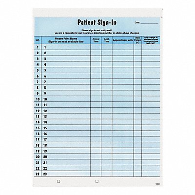 TABBIES 14531 Patient Sign-In Label Form 11 in L PK125