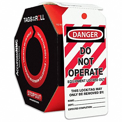 ACCUFORM TAR402 Danger Tag By The Roll 6-1/4X3 PK100