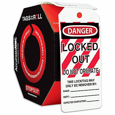 ACCUFORM TAR416 Danger Tag By The Roll 6-1/4X3 PK100