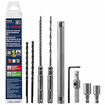 BOSCH TCHC9 Concrete Screw Kit Carbide Tipped