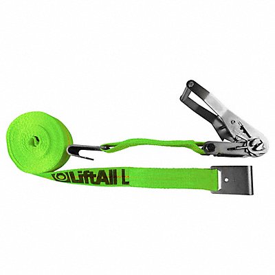 LIFT-ALL TE61001 Tie Down Strap Flat-Hook Yellow