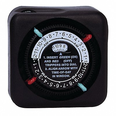 INTERMATIC TN111RM40 Plug-In Timer 24 hr Black