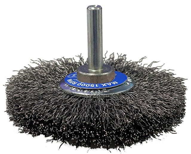Weldclass TO-3072 Wire Brush Spindle Wheel Crimp 70mm Mild-Steel