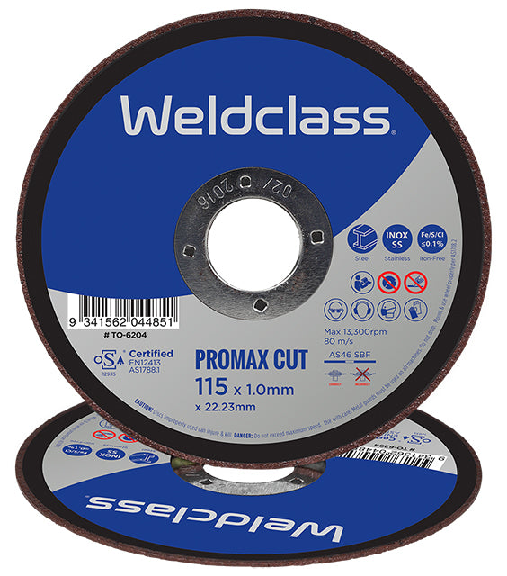 Weldclass TO-6204 Cutting Disc PROMAX Inox Thin 115x1.0mm