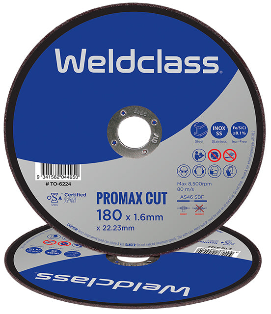 Weldclass TO-6224 Cutting Disc PROMAX Inox Thin 180x1.6mm