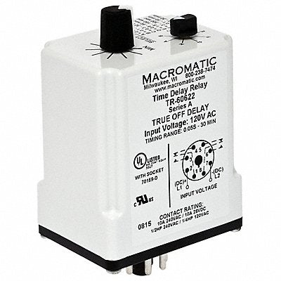 MACROMATIC TR60621 H7840 Single Function Time Delay Relay 240VAC 8Pins