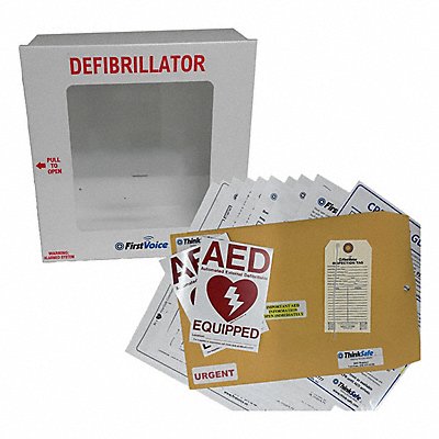 FIRST VOICE TSGEN1MD Defibrillator Storage Cabinet White
