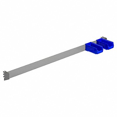 TENNSCO TWBR60MGY WrkBnch Bin Rail 60 in