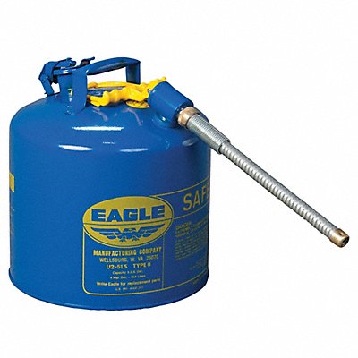 EAGLE U251SX5B Type II Safety Can Blue 5 gal Cap.