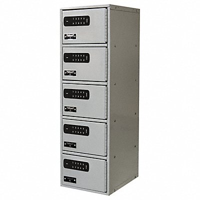 HALLOWELL UCTL192305AEPL Locker 5x1Lockers Lt Gry 30.5 x9 x12
