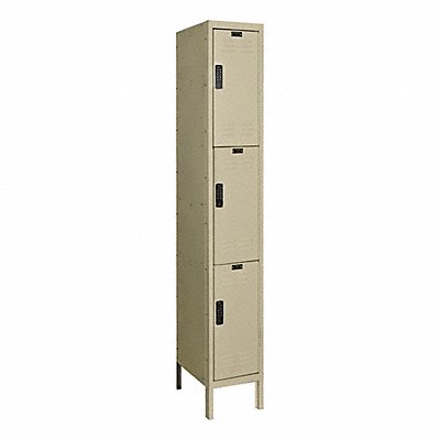 HALLOWELL UEL12883APT Wardrobe Locker 3x1Locker Tan 78 x12 x18 Assm