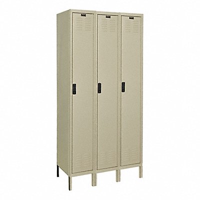 HALLOWELL UEL32581APT Wardrobe Locker 1x3Locker Tan 78 x36 x15 Assm