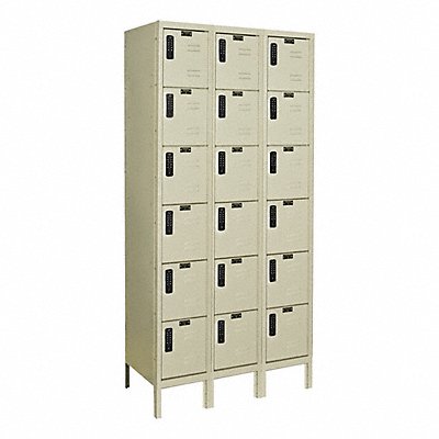 HALLOWELL UEL32886PT Bx Locker 6x3Locker Tan 78 x36 x18 Unassembled