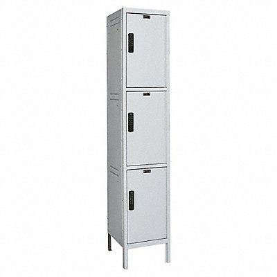 HALLOWELL UELBP15883PL Locker 4x1Lockers Lt Gry 78 x15 x18