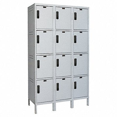 HALLOWELL UELBP35884PL Locker 4x3Lockers Lt Gry 78 x45 x18