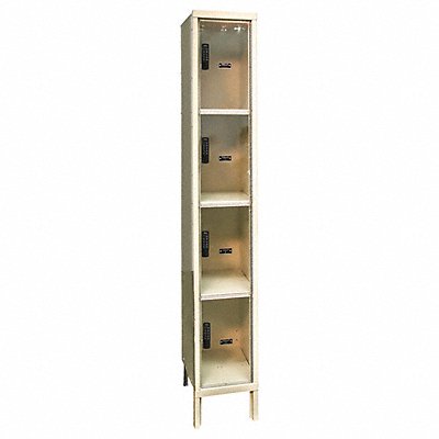 HALLOWELL UESVP12584APT Bx Locker 4x1Locker Tan 78 x12 x15 Assm