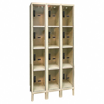 HALLOWELL UESVP32284PT Bx Locker 4x3Locker Tan 78 x36 x12 Unassembled