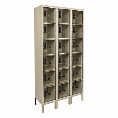 HALLOWELL UESVP32286APT Bx Locker 6x3Locker Tan 78 x36 x12 Assm