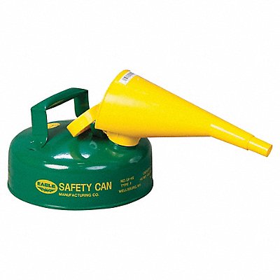 EAGLE UI4FSG Type I Safety Can Green 1/2 gal Cap.