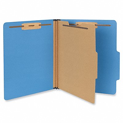 GRAINGER UNV10201 Classification Folder Letter Blue PK10