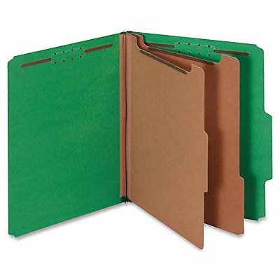 GRAINGER UNV10302 Classification Folder Letter Green PK10
