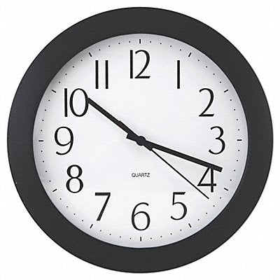 GRAINGER UNVTC6008BS Whisper Quiet Clock 12 Black