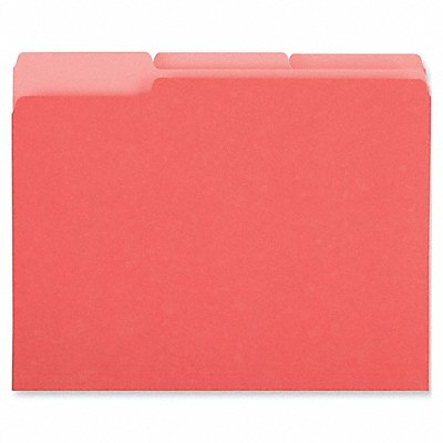 GRAINGER UNV10503 File Folders Letter Red PK100