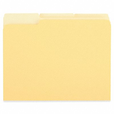 GRAINGER UNV10504 File Folders Letter Yellow PK100