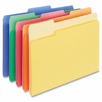 GRAINGER UNV10506 File Folders Letter Assorted PK100